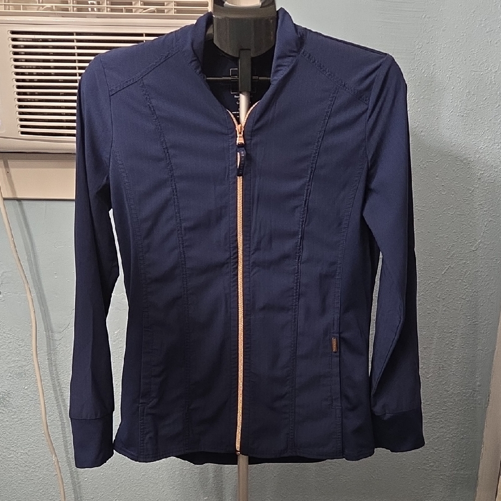 Cherokee Navy Scrub Jacket with Full Zipper